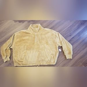 NWT Old Navy quarter zip teddy fleece sweatshirt